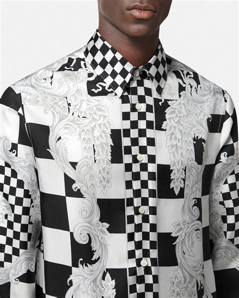 maglietta versace shirt medusa|versace contrasto silk shirt.